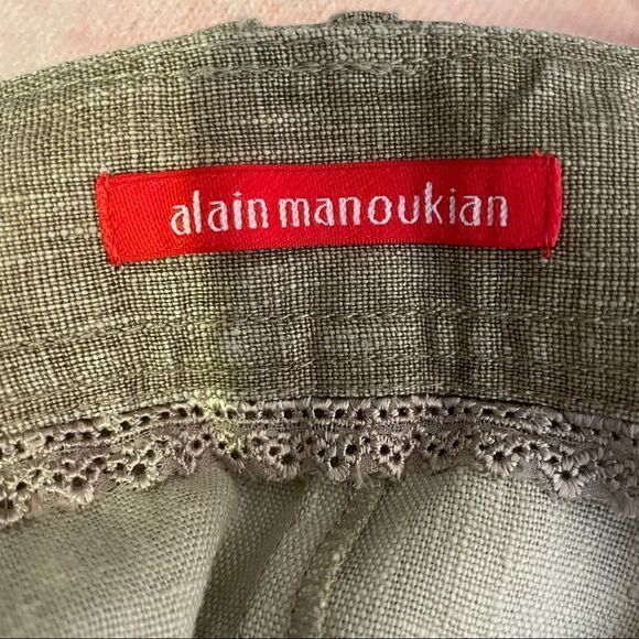 Vintage Alain Monoukian Linen Knee Length Skirt - Picture 5 of 6